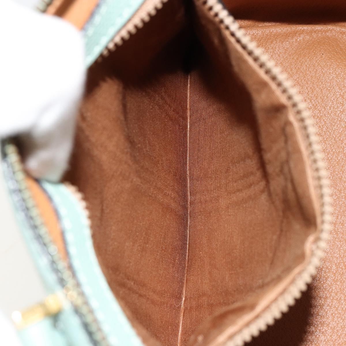 Celine Vintage Leather, Blue, Leather, Handbag