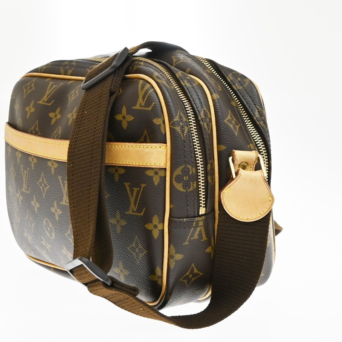 Louis Vuitton Reporter Monogram Canvas, Brown, Canvas, Shoulder Bag