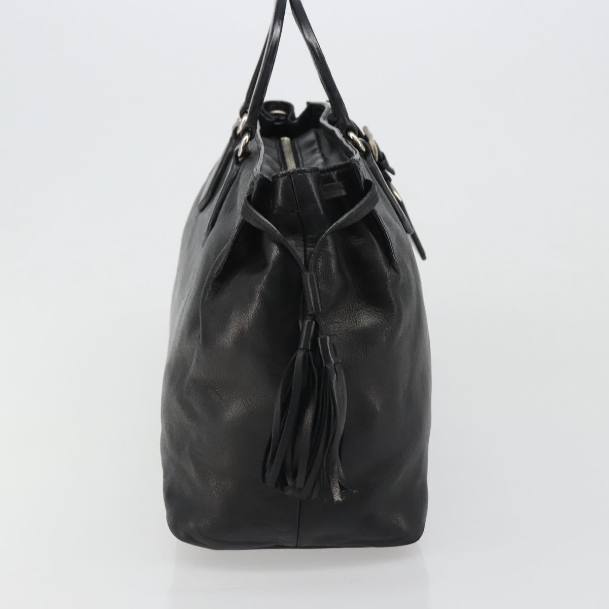 Prada Vitello Daino Convertible Tote Vitello Daino, Black, Leather, Handbag