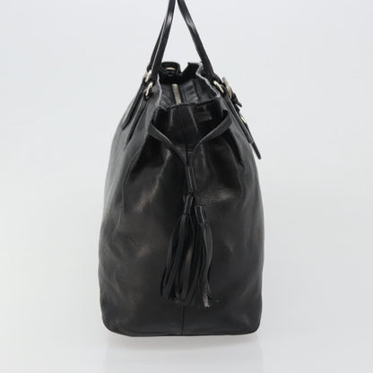 Prada Vitello Daino Convertible Tote Vitello Daino, Black, Leather, Handbag
