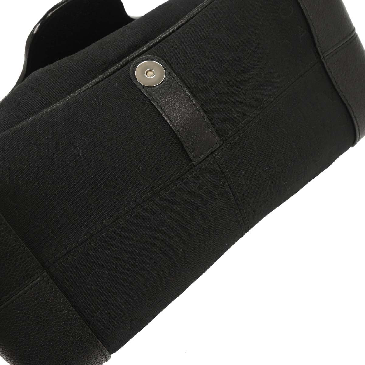 Bvlgari Logomania Canvas with Leather, Black, Leather, Shoulder Bag
