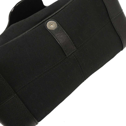 Bvlgari Logomania Canvas with Leather, Black, Leather, Shoulder Bag