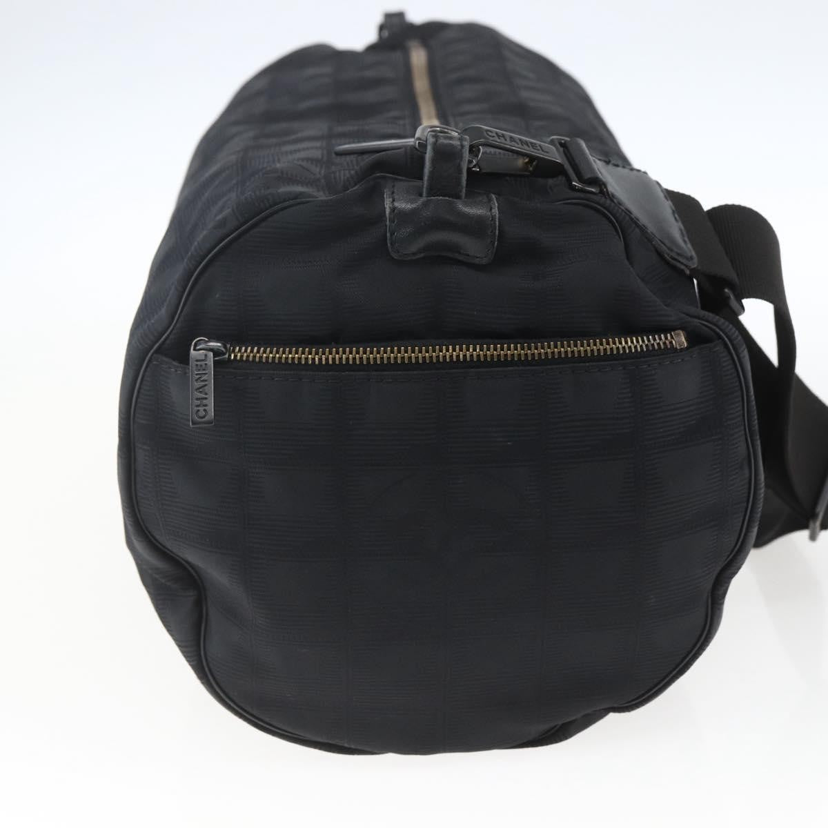 Chanel Travel Line Boston Nylon, Black, Nylon, Travel Bag