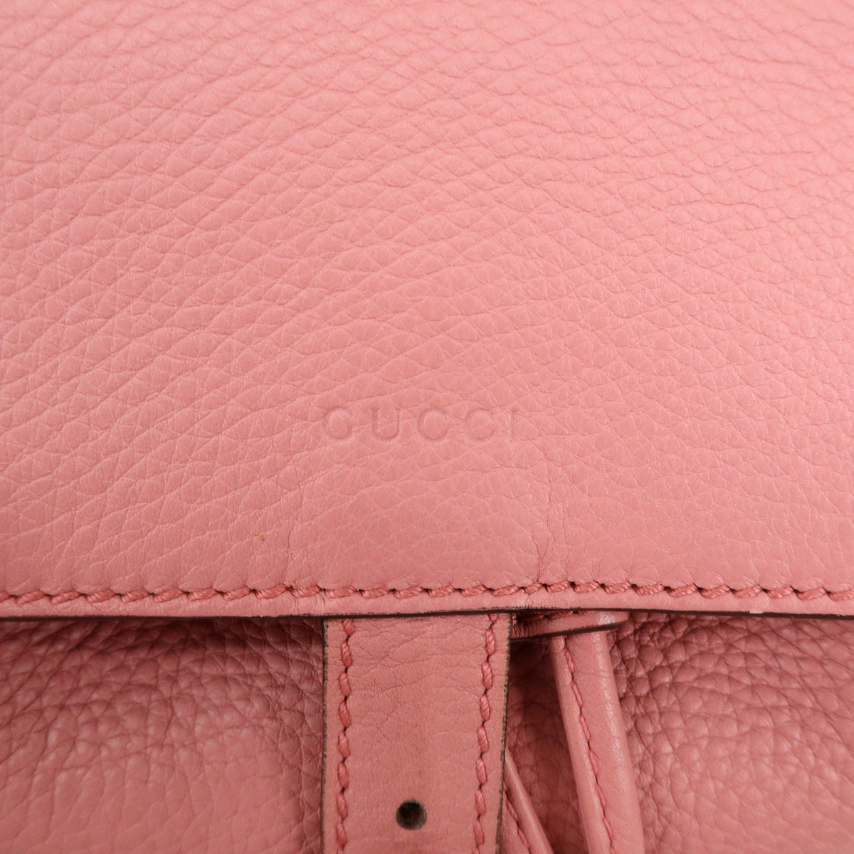Gucci Bamboo Tassel Leather, Pink, Leather, Backpack