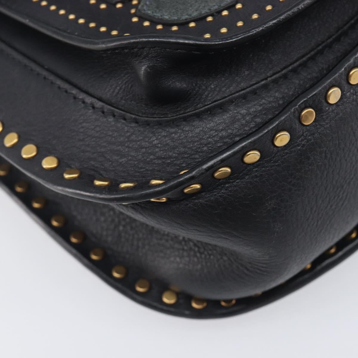 Chloe Hudson Studded Leather, Black, Leather, Handbag