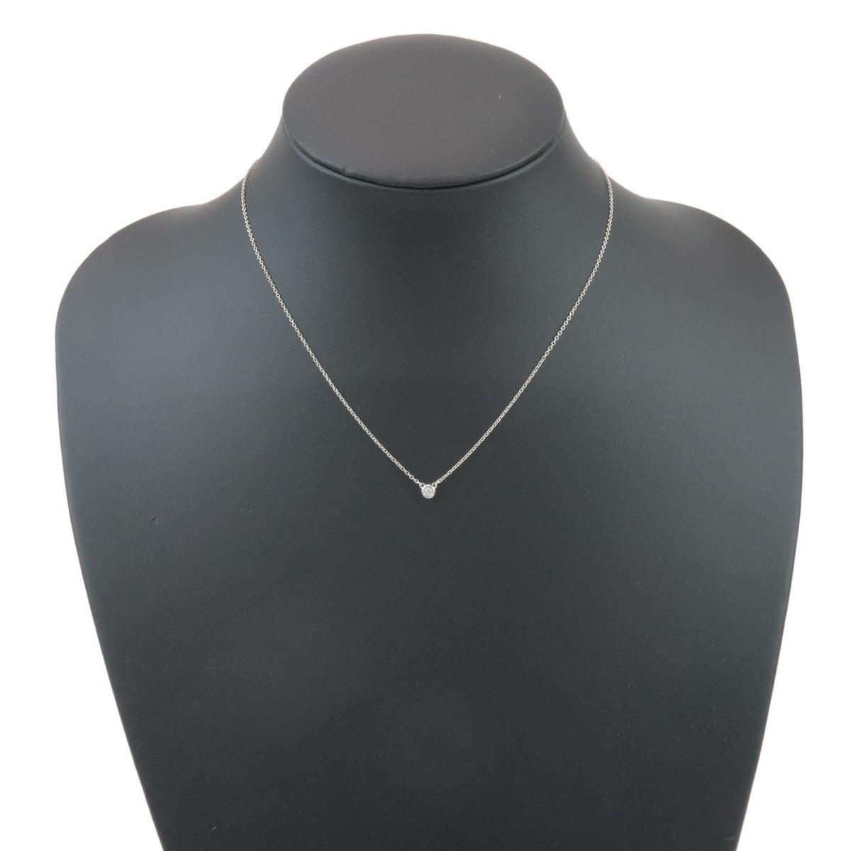 Tiffany & Co. Elsa Peretti Diamonds By The Yard Pendant Sterling Silver with Diamond, Silver, Sterling Silver, Necklace
