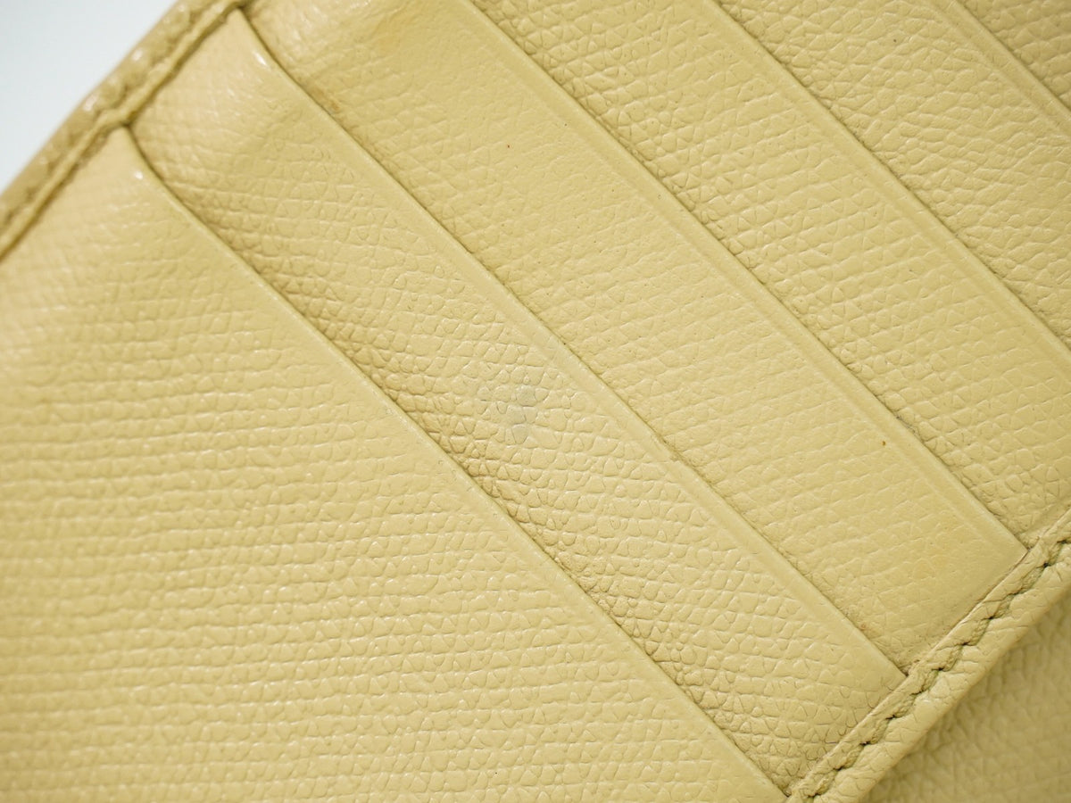 Chanel CC bifold wallet leather, Beige, Leather, Wallet