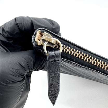 Gucci GG Marmont Pouch Matelasse Leather, Black, Leather, Clutch