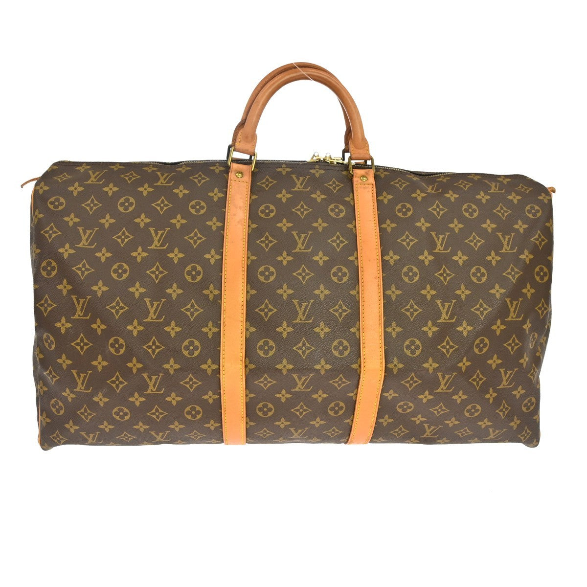 Louis Vuitton Keepall Monogram, Brown, Canvas, Travel Bag