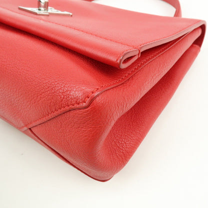 Louis Vuitton Lockme II Leather, Red, Leather, Shoulder Bag