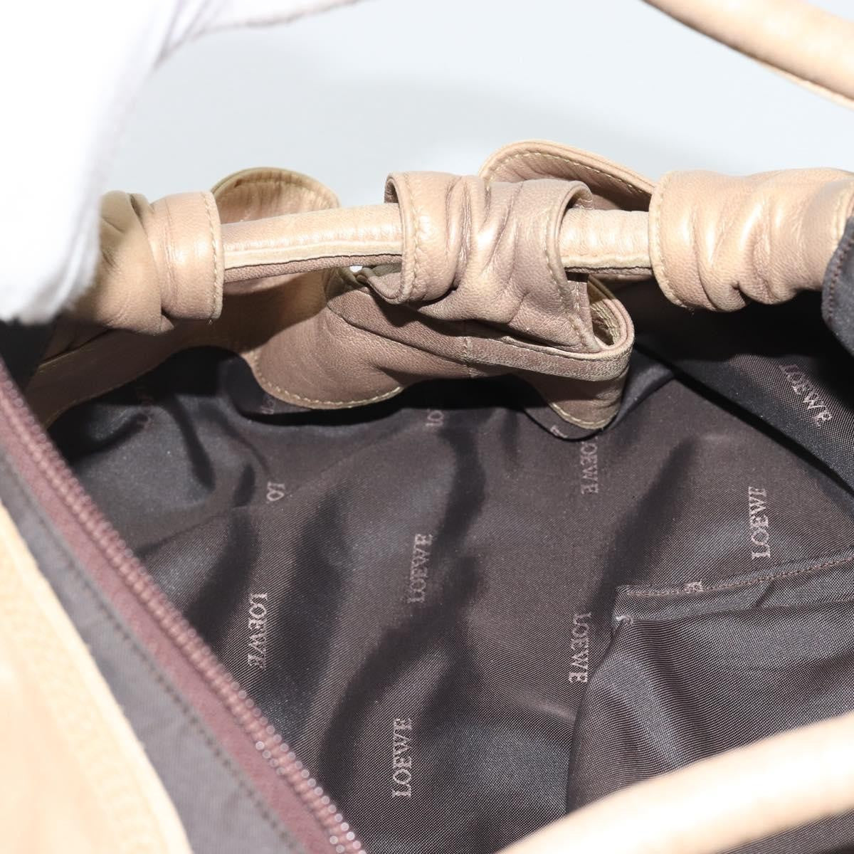 Loewe Anagram Logo Nappa Aire Hand Leather, Beige, Leather, Handbag