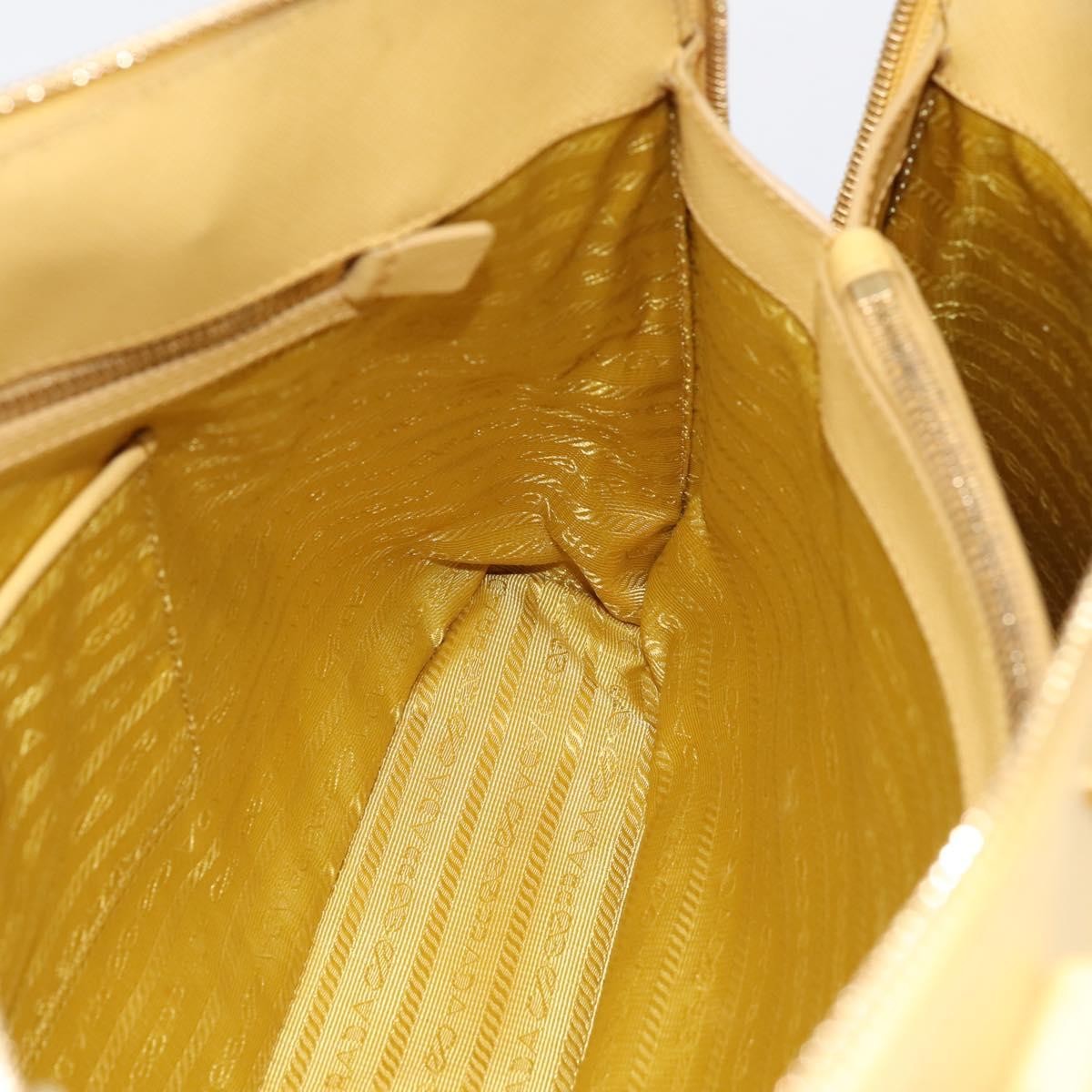 Prada Promenade Saffiano Leather, Yellow, Leather, Handbag
