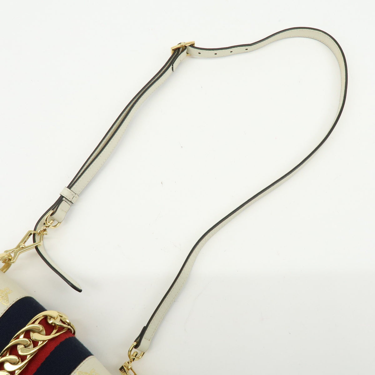 Gucci Sylvie Belt Leather, Beige, Calfskin, Handbag