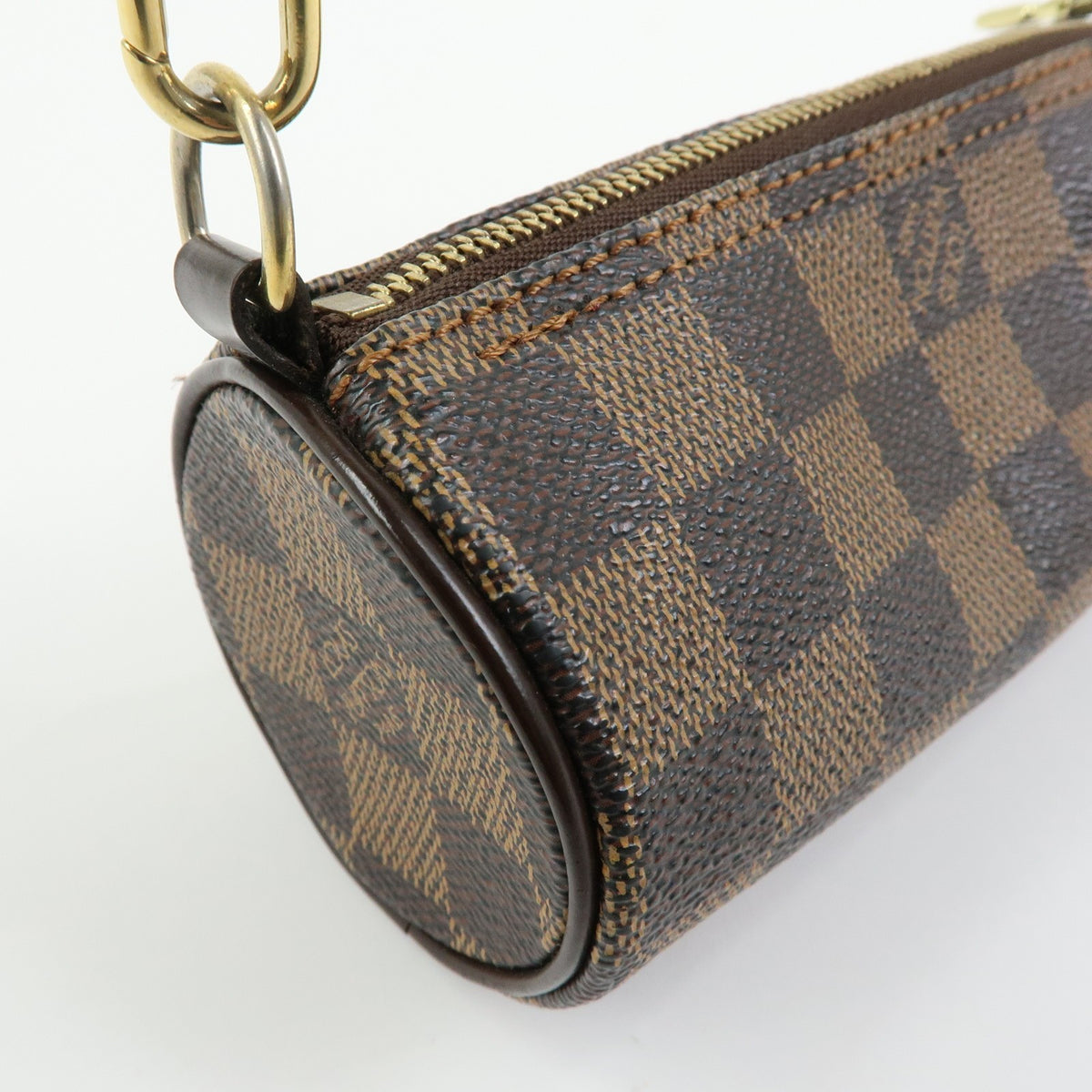 Louis Vuitton Papillon Pochette Damier, Brown, Canvas, Clutch