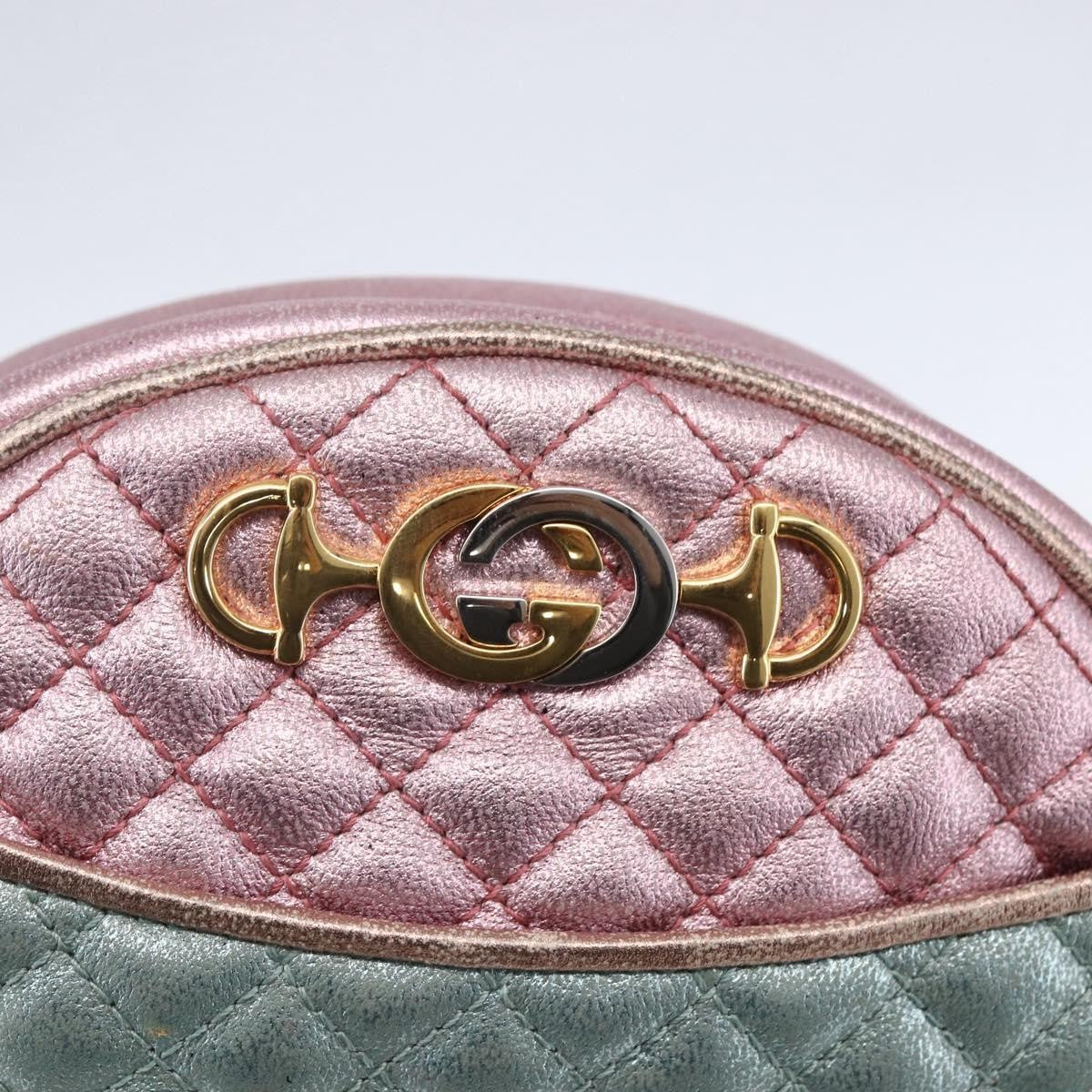 Gucci Trapuntata Camera Lambskin, Blue, Leather, Shoulder Bag