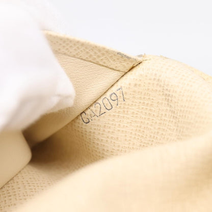 Louis Vuitton Envelope Business Card Holder Damier, White, Canvas, Card Holder