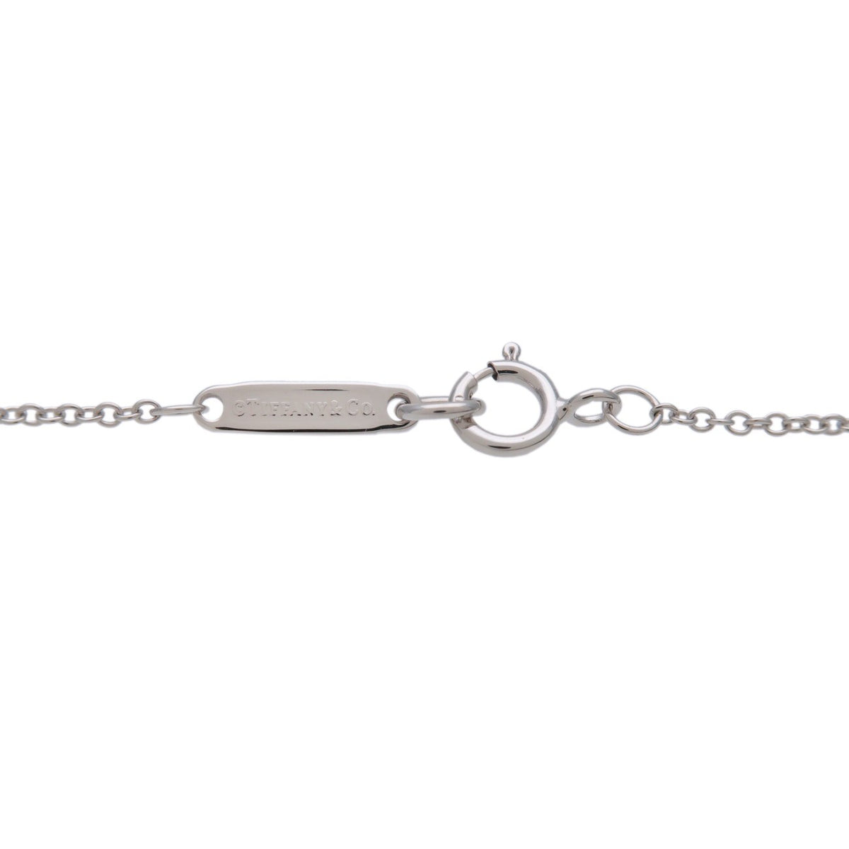 Tiffany & Co. Atlas Circle Pendant 18K White Gold with Diamonds, Silver, White Gold, Necklace