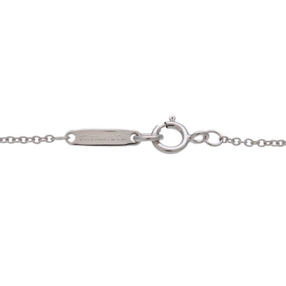 Tiffany & Co. Atlas Circle Pendant 18K White Gold with Diamonds, Silver, White Gold, Necklace