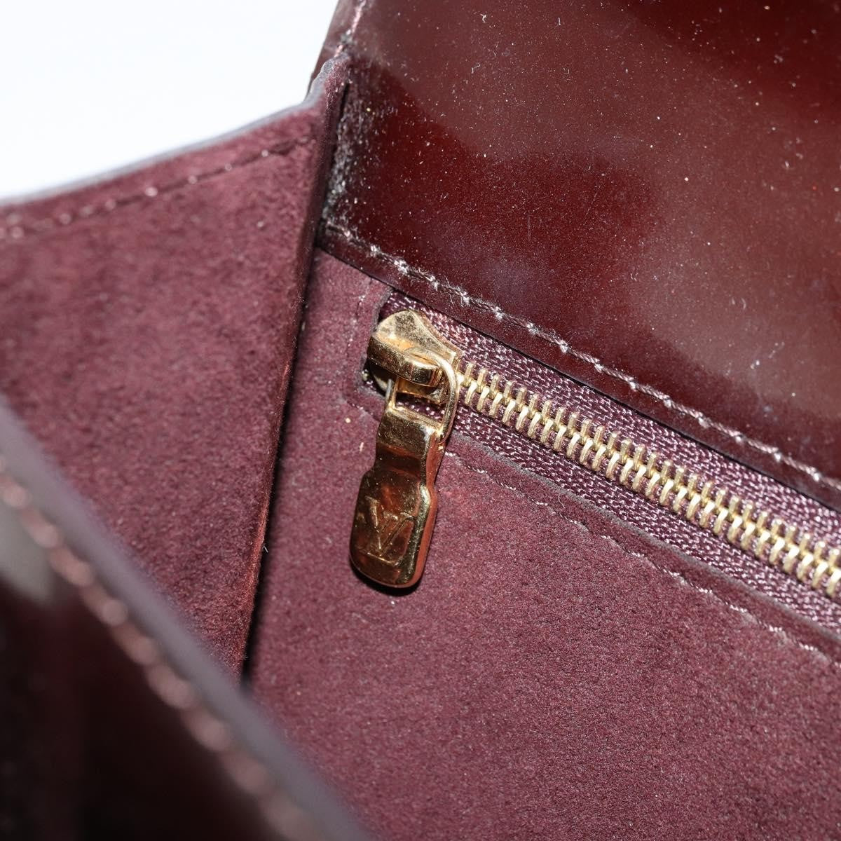 Louis Vuitton Monceau Vernis, Burgundy, Patent Leather, Handbag