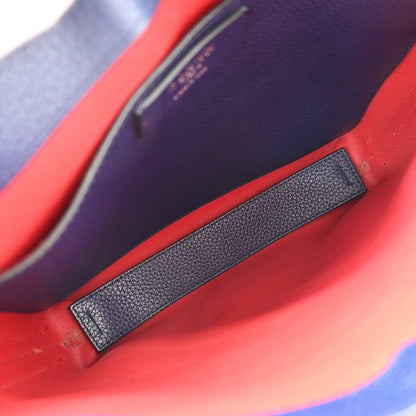 Loewe Anagram Leather, Blue, Leather, Shoulder Bag