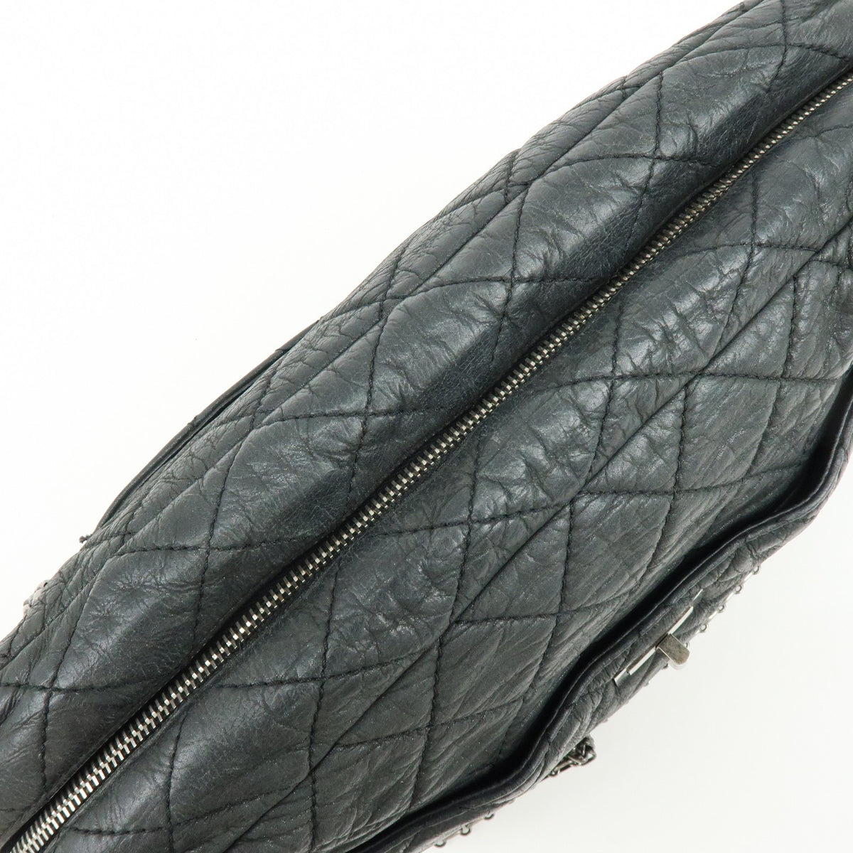 Chanel Shoulder Quilted Leather, Black, Calfskin, Shoulder Bag