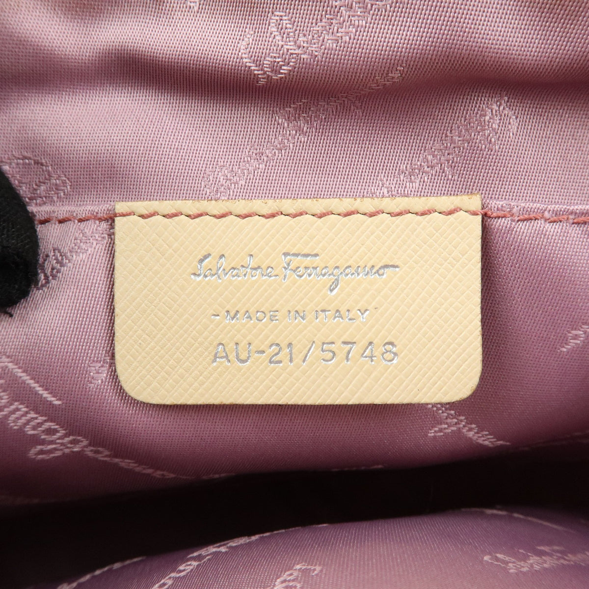 Salvatore Ferragamo Gancini Suede, Beige, Suede, Crossbody Bag