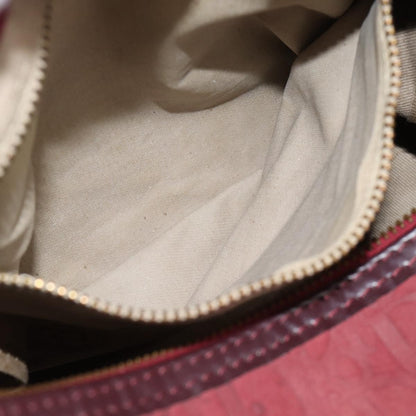 Christian Dior Boston Embossed Patent, Burgundy, Suede, Handbag