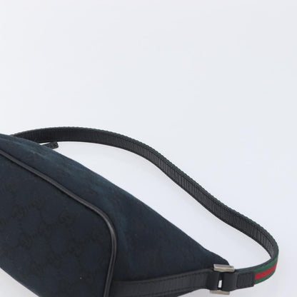 Gucci Zipped Pochette GG Canvas, Black, Canvas, Shoulder Bag