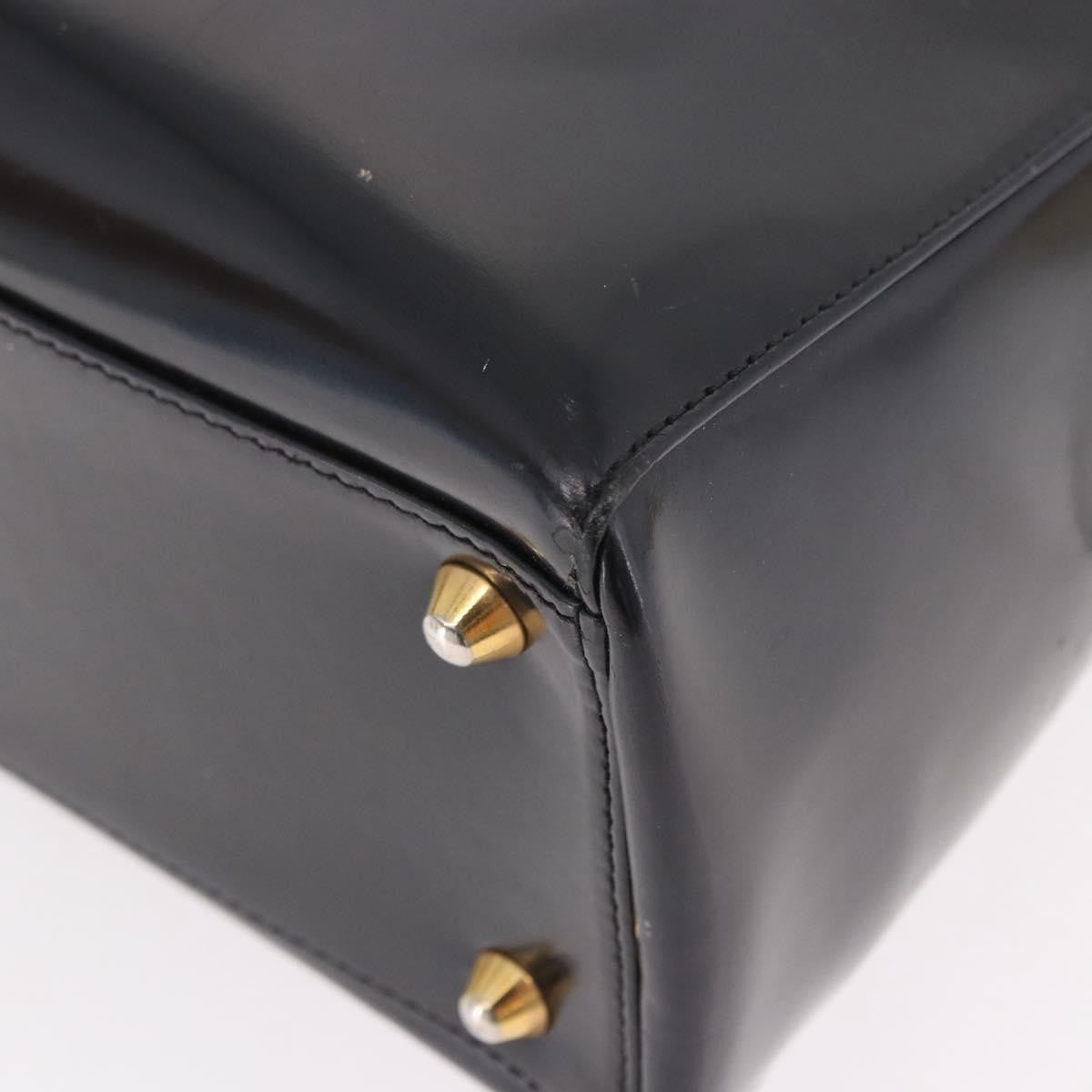 Christian Dior Vintage Lady Dior Patent, Black, Patent Leather, Handbag