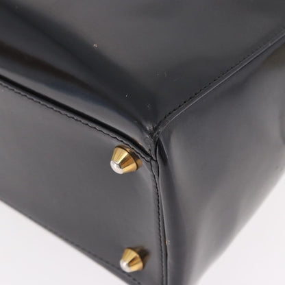 Christian Dior Vintage Lady Dior Patent, Black, Patent Leather, Handbag