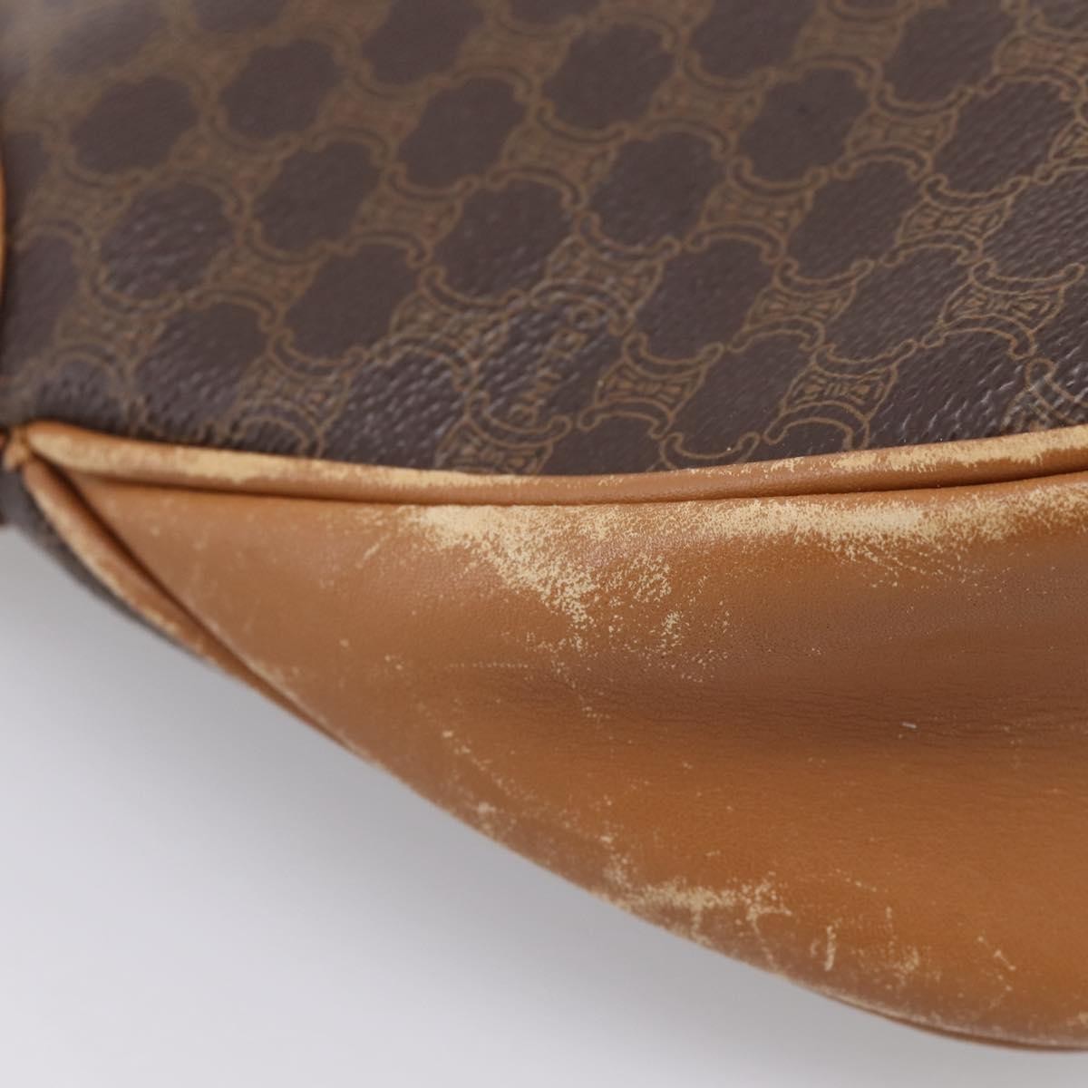 Celine Macadam Shoulder Canvas, Brown, Canvas, Crossbody Bag