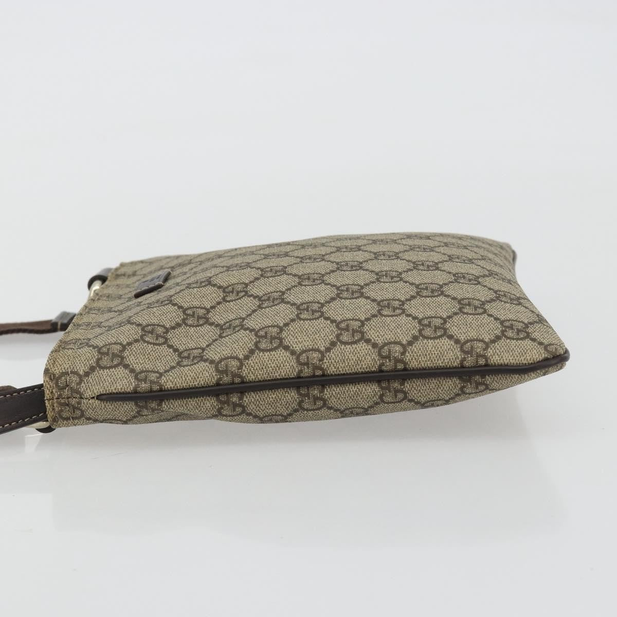 Gucci Zip Top Messenger GG Canvas with Leather, Beige, Canvas, Shoulder Bag