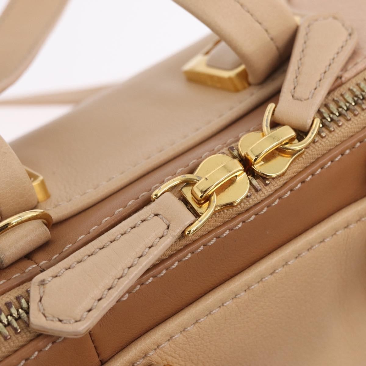 Fendi Chameleon Satchel Leather, Beige, Leather, Handbag