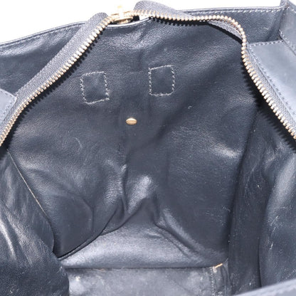 Celine Luggage Printed Canvas and Leather, Black, Leather, Handbag
