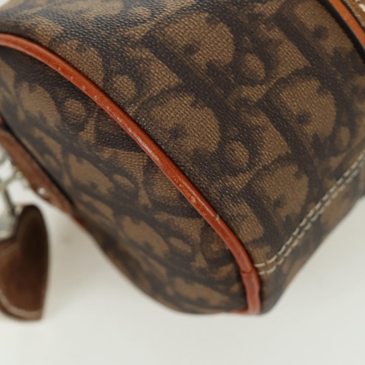 Christian Dior Vintage Trotter Romantique Boston Diorissimo Coated Canvas, Brown, Canvas, Handbag