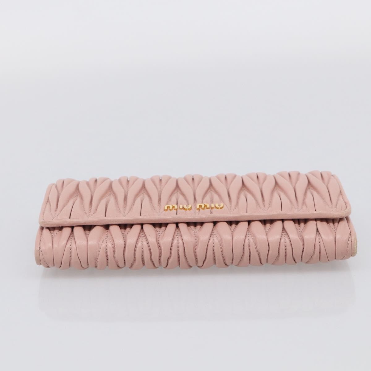 Miu Miu Matelasse Leather, Pink, Leather, Wallet