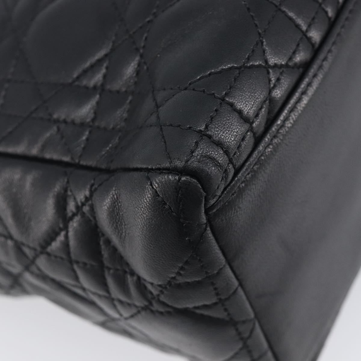 Christian Dior Vintage Lady Dior Cannage Quilt Lambskin, Black, Leather, Handbag