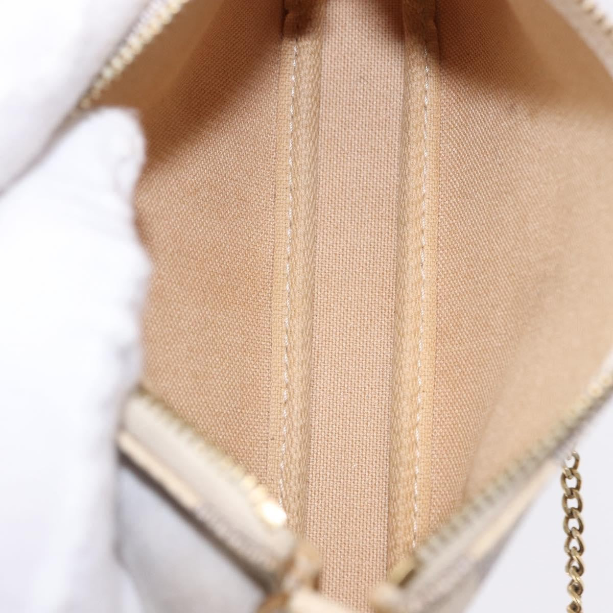 Louis Vuitton Mini pochette accessoires Damier Canvas, Beige, Canvas, Clutch