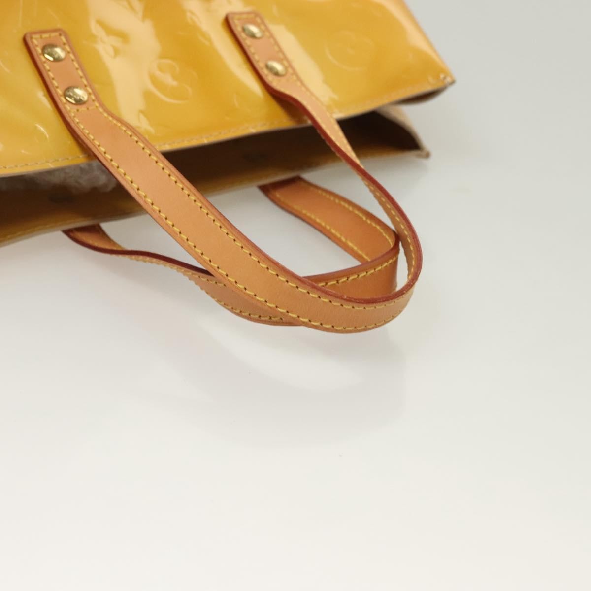 Louis Vuitton Reade Monogram Vernis, Yellow, Patent Leather, Handbag