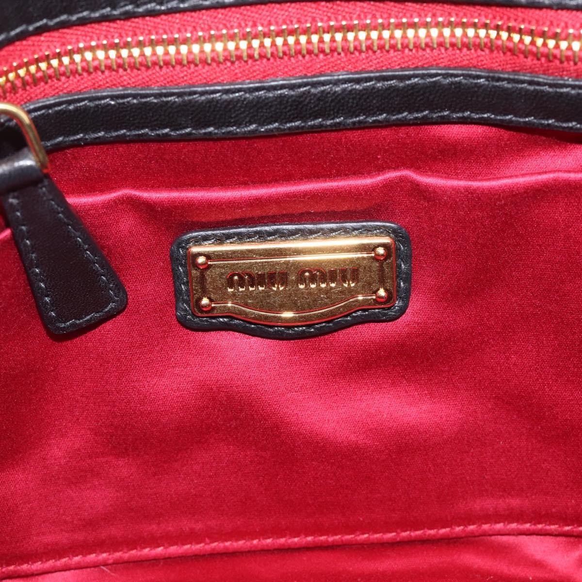 Miu Miu Coffer Convertible Satchel Matelasse Leather, Black, Leather, Handbag