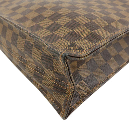 Louis Vuitton Sac Plat Damier, Brown, Canvas, Handbag