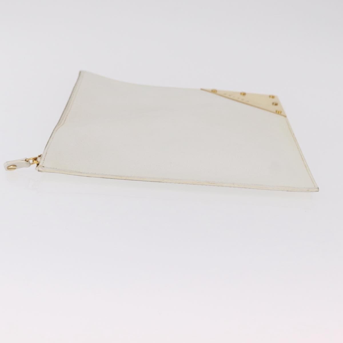 Celine Clutch Leather, White, Leather, Clutch