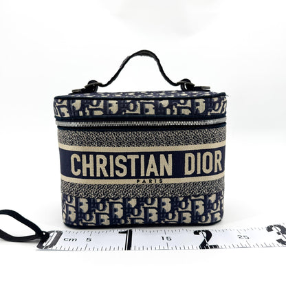 Christian Dior DiorTravel Vanity Case Oblique Canvas, Beige, Canvas, Handbag