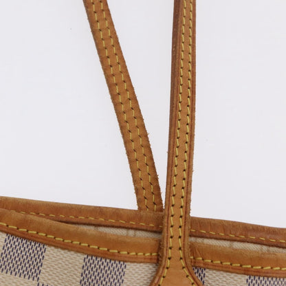Louis Vuitton Neverfull Damier, White, Canvas, Tote Bag