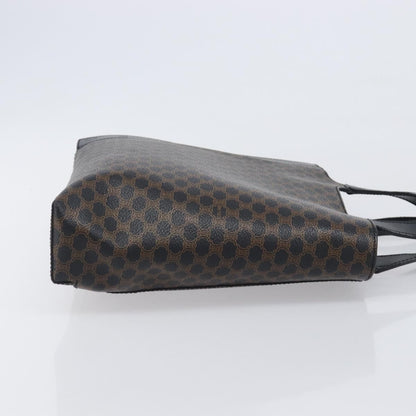 Celine Vintage Macadam Canvas and Leather, Black, Canvas, Handbag