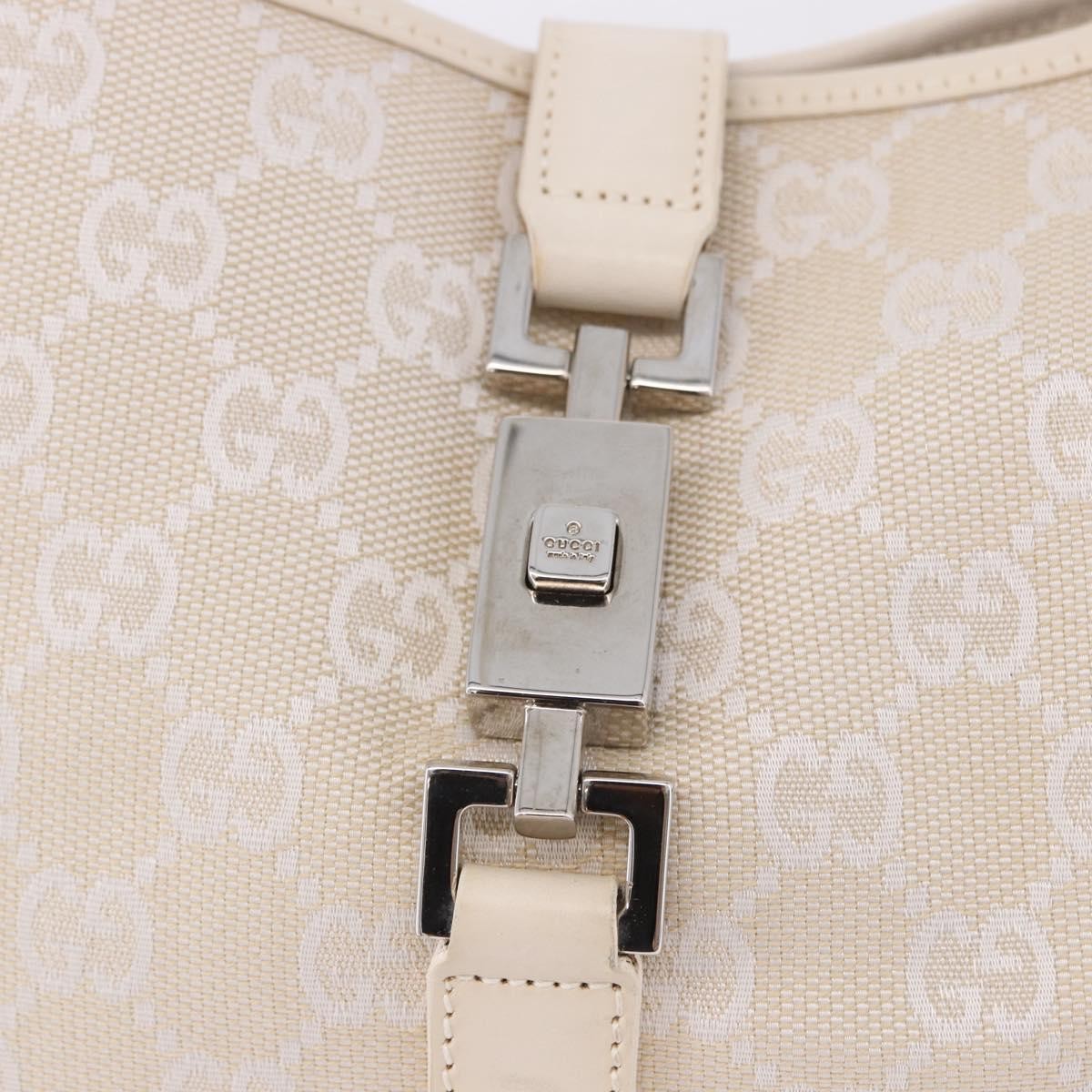 Gucci Jackie Canvas, White, Canvas, Handbag