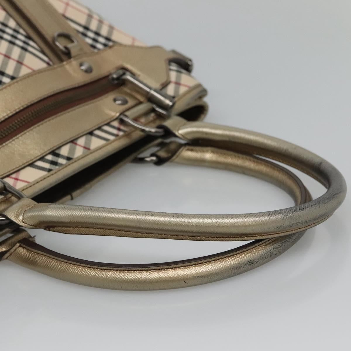 Burberry Nova Check Tote Canvas and Leather, Beige, Canvas, Tote Bag