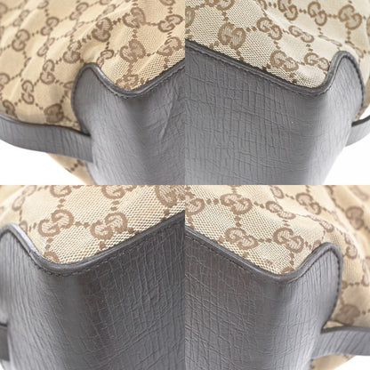 Gucci Belted Bucket GG Canvas with Leather, Brown, Canvas, Tote Bag