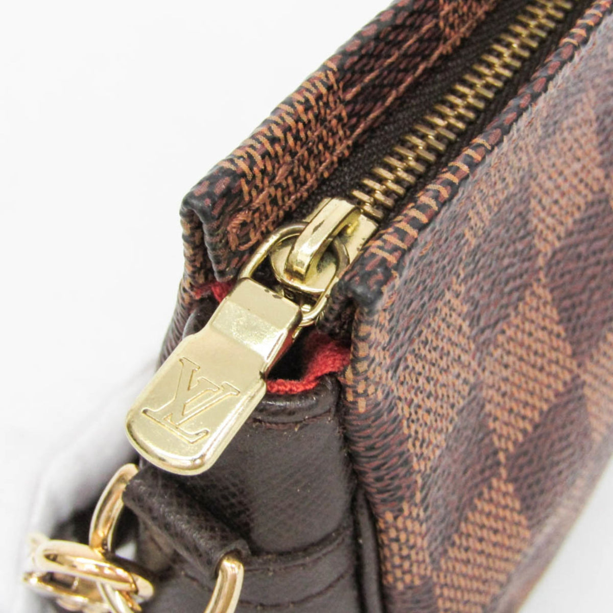 Louis Vuitton Trousse Make Up Damier, Brown, Canvas, Clutch
