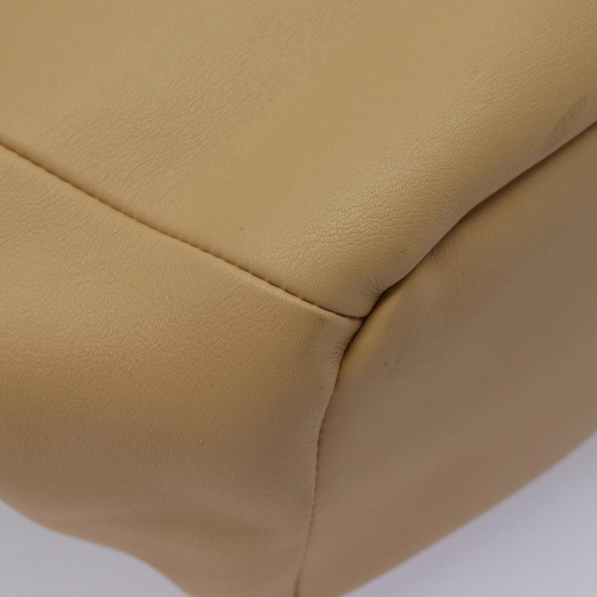 Bottega Veneta Beak Leather, Beige, Leather, Tote Bag